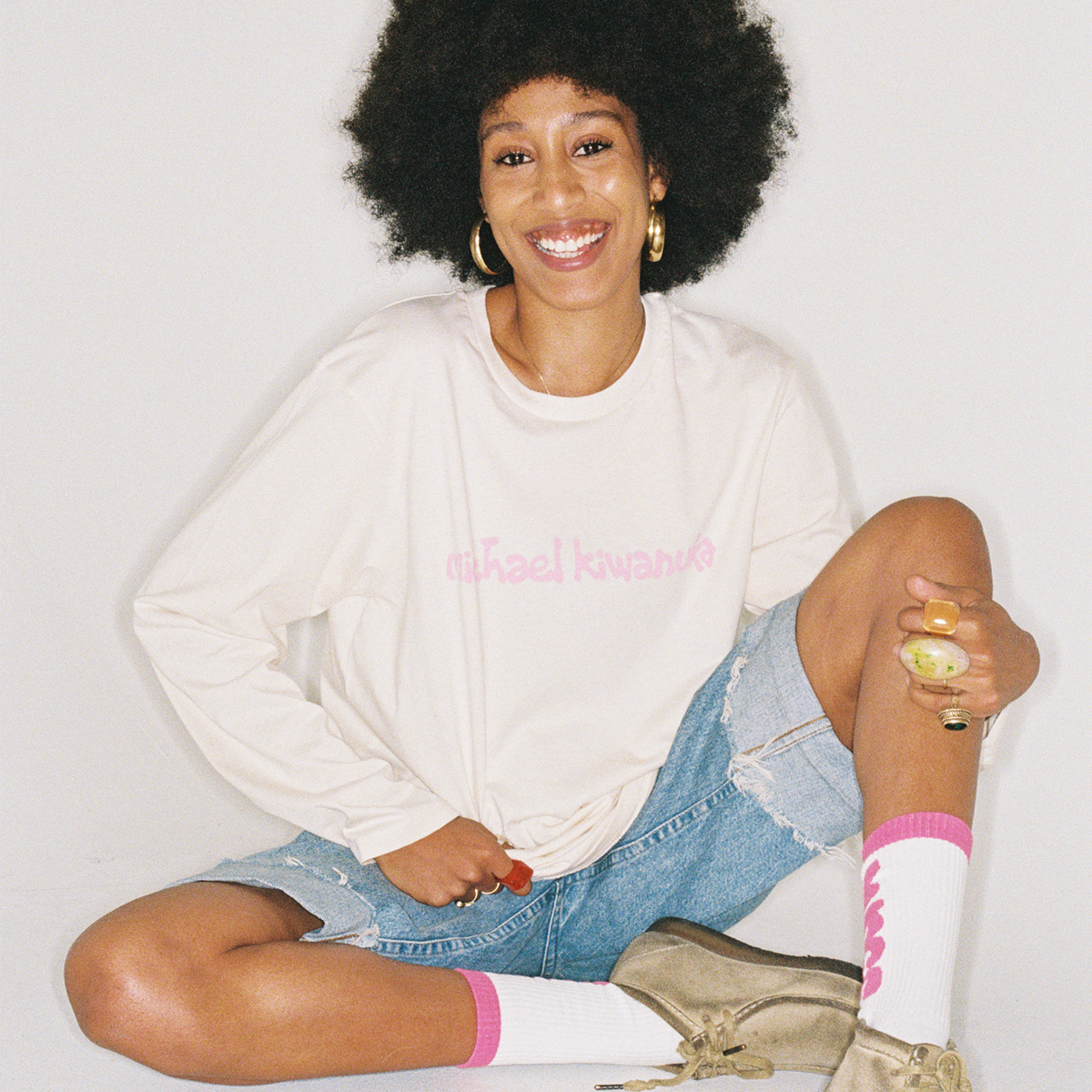 Michael Kiwanuka - FUDGE Frame Long Sleeve T-shirt