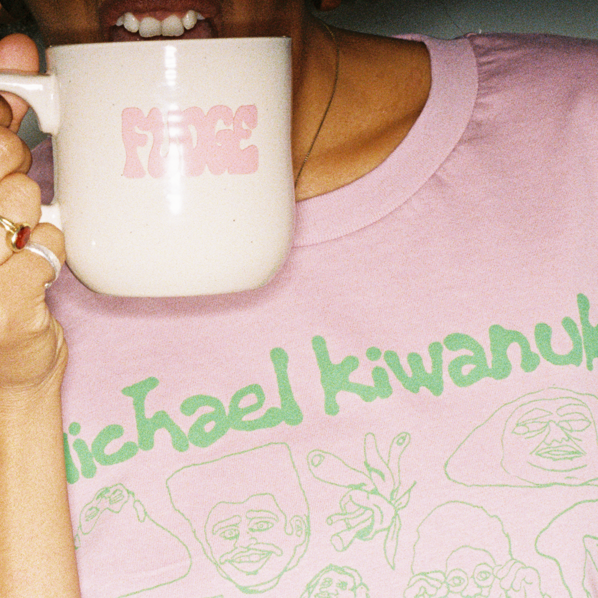 Michael Kiwanuka - FUDGE Coral Mural T-Shirt